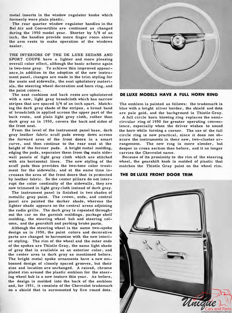 1951 Chevrolet Engineering Features Booklet Page 5